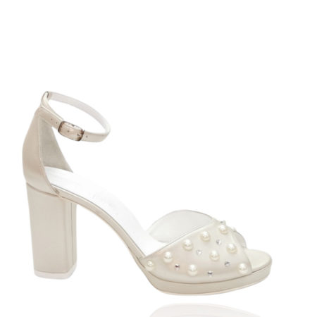sandale mireasa crem perle cristale ivory