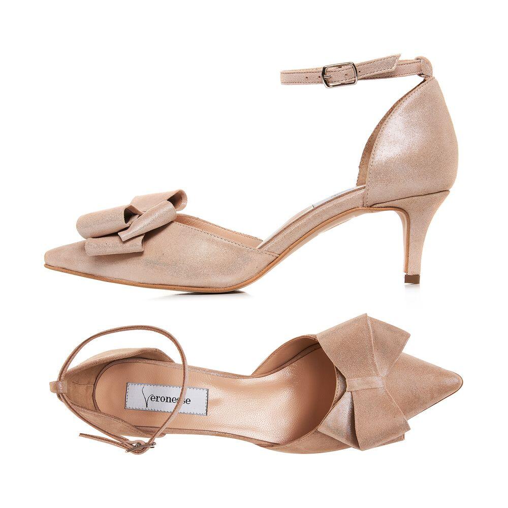 Pantofi stiletto eleganți cu toc mic din piele naturală, realizați la comandă, Veronesse Safir/971