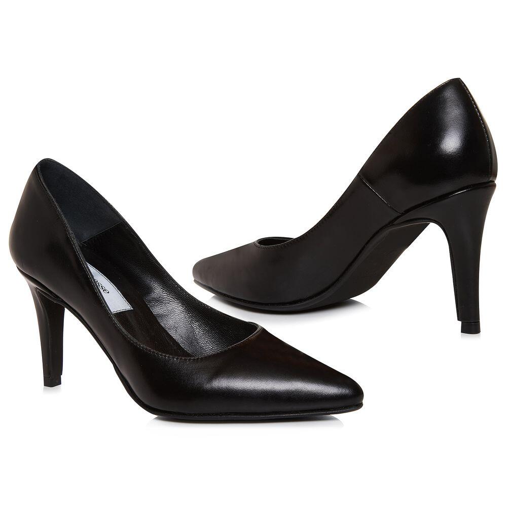 Pantofi stiletto eleganți cu toc mediu din piele naturală, realizați la comandă, mărimi mari și mărimi mici, Veronesse 344/843