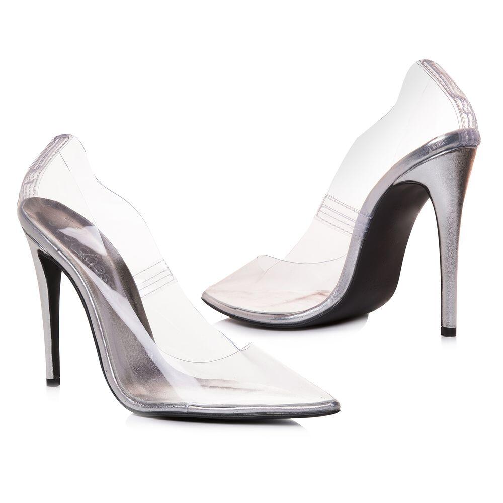 Pantofi stiletto transparenți, realizați la comandă de la mărimea 31, Veronesse Cinderella