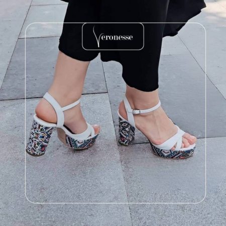Sandale din piele naturală multicolor realizate la comandă, Veronesse Clara