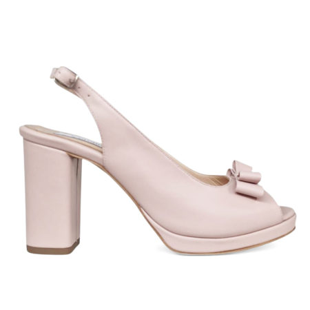 Sandale comode cu toc masiv din piele naturală nude – Veronesse 788 - Nude, 34