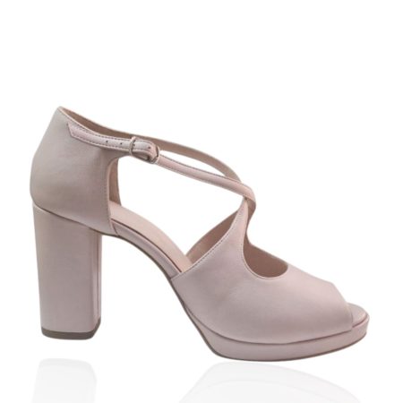 Sandale Elegante cu Toc Gros și Platformă – Confort Maxim, Disponibile Nude Roze și Ivory Sidef!