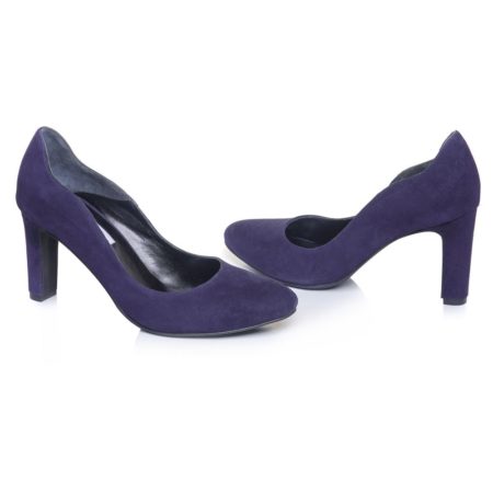 Toc de 7,5 cm la pantofi bleumarin eleganți