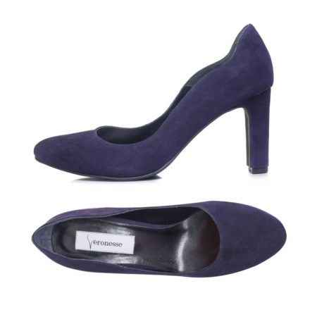 Pantofi bleumarin eleganți, vedere de sus, vârf migdalat