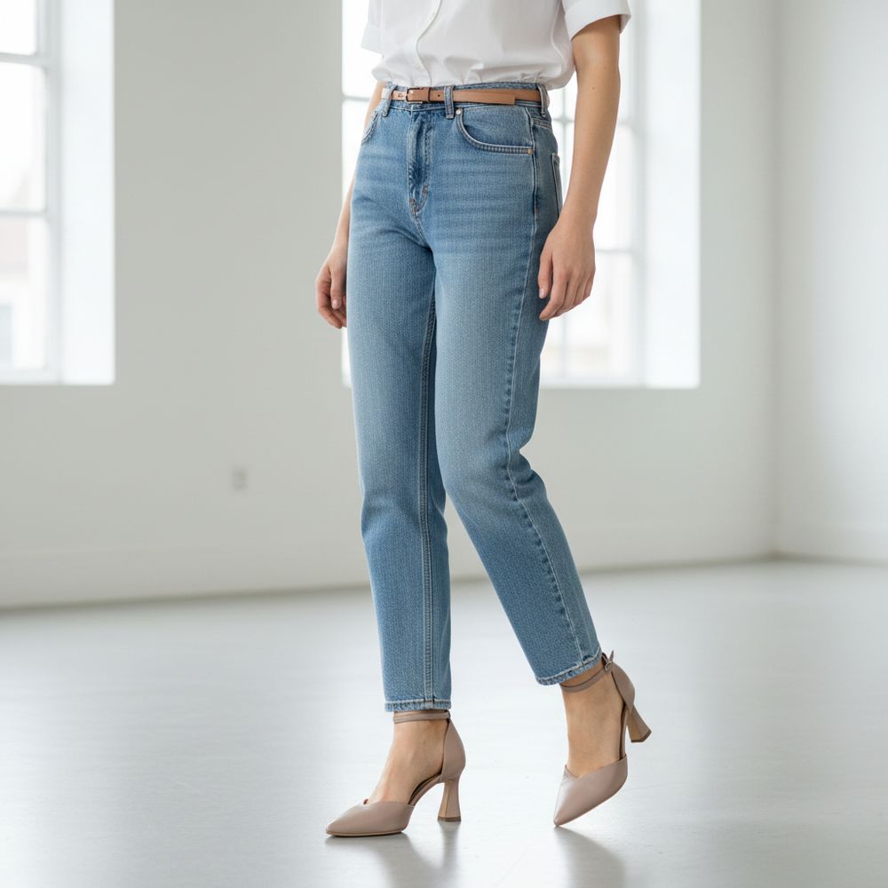 Pantofi Flavius Classic cappuccino purtați